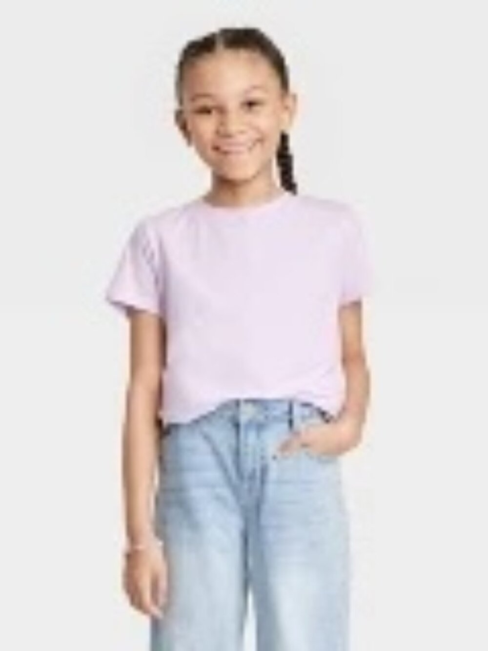 EUC Girls' Short Sleeve T-Shirt - Cat & Jack™ Soft Violet Sz L